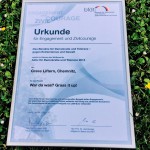 Eingerahmte Urkunde für Grass Lifter