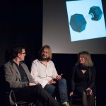 Martin Doll, Franz Knoppe, Charlotte Krüger bei einer Podiumsdiskussion