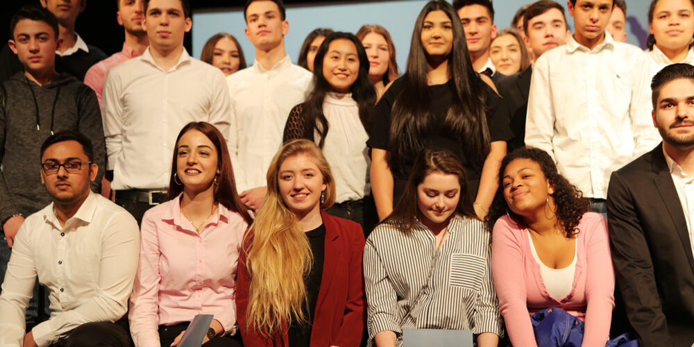 Gruppenfoto Schülerinnen und Schüler des Bertinipreis Gewinnerteams