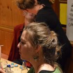 Gegenseitiges Schminken der Teilnehmenden