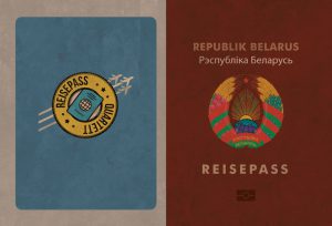 Spielkarte Reisepass Quartett Republik Belarus