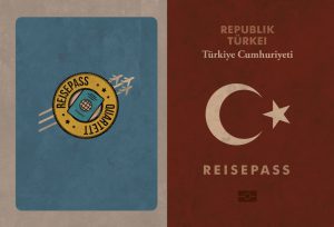 Spielkarte Reisepass Quartett Republik Türkei