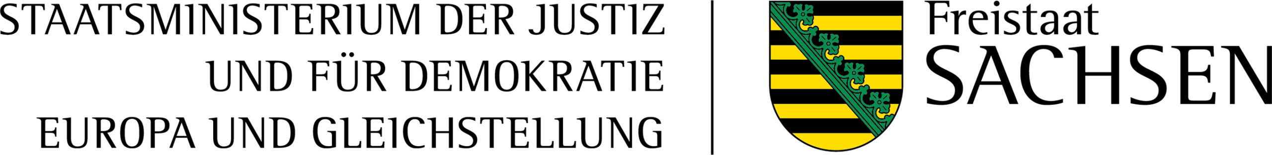 Logo des Staatsministeriums der Justiz und für Demokratie, Europa und Gleichstellung des Freistaates Sachsen