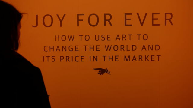 Ausstellung John Ruskin: Joy For Ever in der Whitworth Gallery (c)Frauke Frech Wandbild in der MCRR Whitworth Gallery von John Ruskin: Joy For Ever: How to use Art to change the World and its Price in the Market